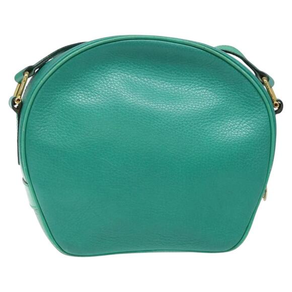 CELINE Shoulder Bag Leather Green Gold - Picture 3 of 13